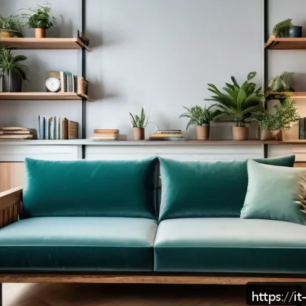 공간디자이너의 라이프 스타일 - A cozy, modern small living room featuring a multifunctional sofa bed with a wooden frame and durabl...