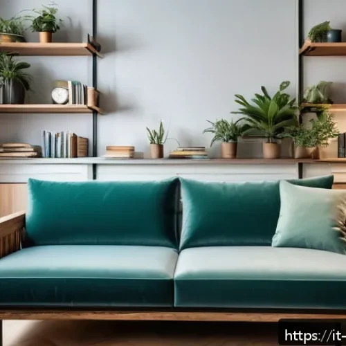 Home 30 공간디자이너의 라이프 스타일 - A cozy, modern small living room featuring a multifunctional sofa bed with a wooden frame and durabl...