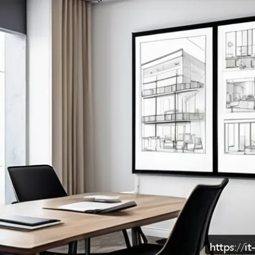 Home 17 공간디자인 취업 면접 준비 팁 - A modern interior design portfolio presentation scene in a professional setting: a young Italian des...
