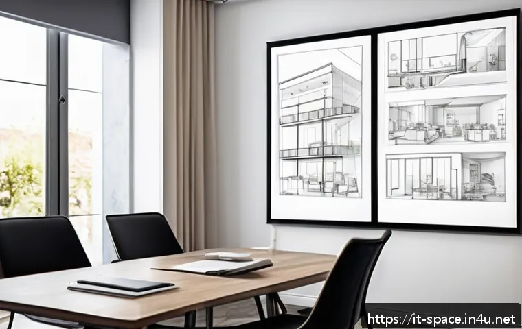 공간디자인 취업 면접 준비 팁 - A modern interior design portfolio presentation scene in a professional setting: a young Italian des...